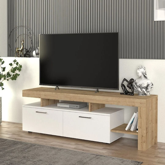 Acnes Επιδαπέδιο Λευκό - Sapphire Oak 160x40x53εκ.