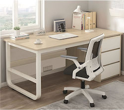 Konferenztisch 120x48x74cm White - Natural