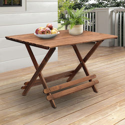 Tisch Queen Zusammenklappbar 120x80x75cm Walnut