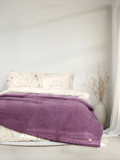 Nima Κουβερτοπάπλωμα Υπέρδιπλο 220x240εκ. Muffle Mauve