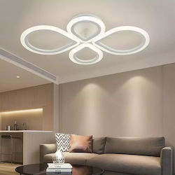 Ms54005-4 White LED Ceiling Light with 3 Light Colours Modern Design 65 × 65 × 90 Cm