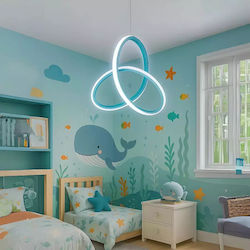 Children's LED Technology Ceiling Light Modern Design Blue 30x30x90 Cm