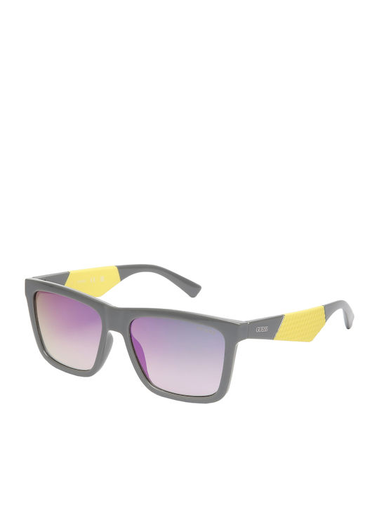 Guess Sunglasses Μαύρα with Acetate Frame & Purple Lens