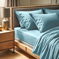 Cotton Box Tonne Υπέρδιπλο 240x260εκ. Πετρόλ Μπλε