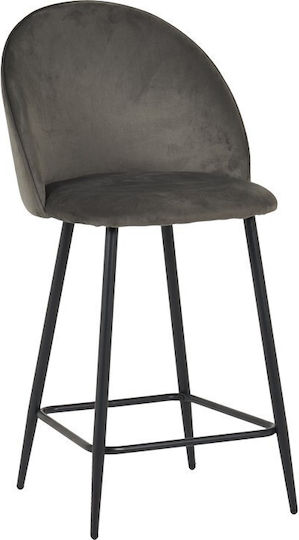 Σκαμπό Μπαρ Perch Ανθρακί Απόχρωση 2τμχ 50x43x99εκ.