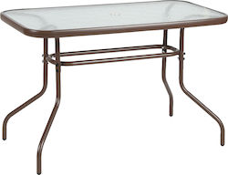 Garten- und Terrassentisch Vulcan 110x60x70 Braune
