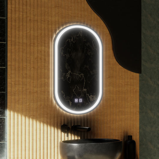 Alista Home Καθρέπτης Led Αφής 45x65cm Μπεζ