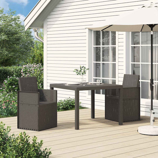 Gartenstühle Offenes Grau 2Stück 53x47x88.5cm