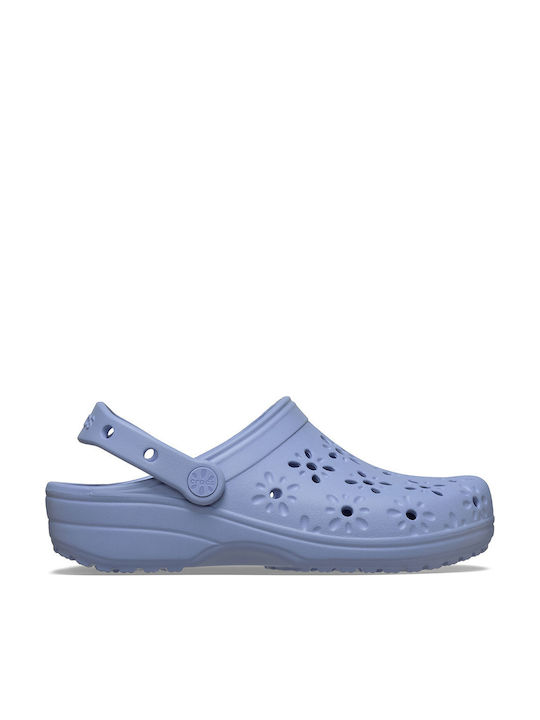 Crocs Classic Floral Γυναικεία Σαμπό Μωβ