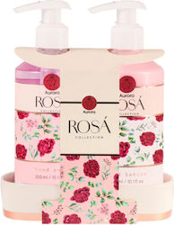 Aurora Natural Rosa Комплект за Грижа за Почистване на Тялото