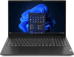 Lenovo V15 G7 IWC 15.6" IPS FHD (Core 3-304/16GB/512GB SSD/Windows 11 Pro) Бизнес лаптоп, черен (клавиатура на гръцки)