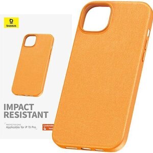 Baseus Fauxther Back Cover Δερματίνης Πορτοκαλί (iPhone 15 Pro Max) P60157304713-03