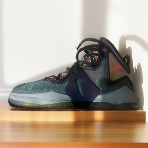 Nike LeBron 19 CZ0203-400 Ψηλά Μπασκετικά Παπούτσια Blackened Blue / Worn Blue / Atomic Green / Medium Blue