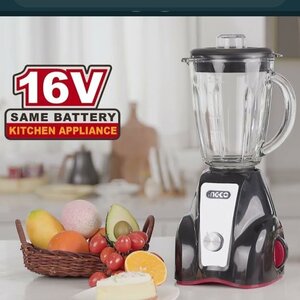 Ingco Μπλέντερ με Γυάλινη Κανάτα 1.5 lt 300W 16V CJB052K