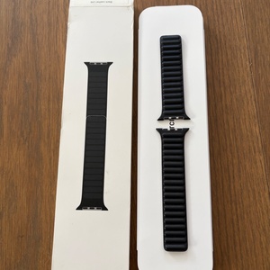 Apple Leather Link S/M Λουράκι Δερμάτινο Black Leather (Apple Watch 42/44/45mm)