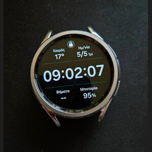 Samsung Galaxy Watch6 Classic Bluetooth Stainless Steel 47mm Αδιάβροχο με Παλμογράφο (Silver)