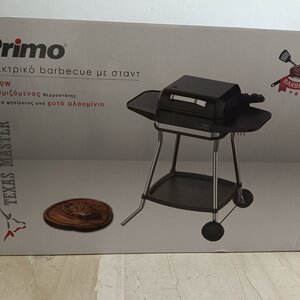 Primo PRBQ-40499 Επιδαπέδια Ηλεκτρική Ψησταριά Λείας και Αυλακωτής Πλάκας 3050W με Καπάκι και Ρυθμιζόμενο Θερμοστάτη 41.8x37.3εκ. 400499