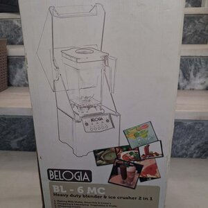 Belogia BL-6MC Επαγγελματικό Μπλέντερ 0.8kW Μαύρο με Χωρητικότητα Κανάτας 1.5lt 22x23x44cm