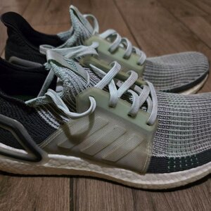 adidas Ultraboost 19 F34075 Ανδρικά Αθλητικά Παπούτσια Running Linen Green / Ash Green