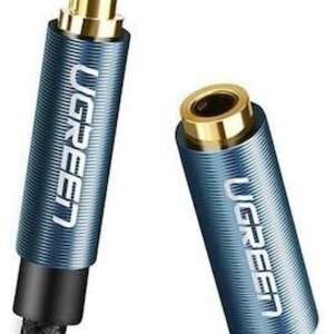 Ugreen Καλώδιο Ήχου TRRS 3.5mm male - 3.5mm female Μπλε 2m με Επίχρυσους Ακροδέκτες 40675