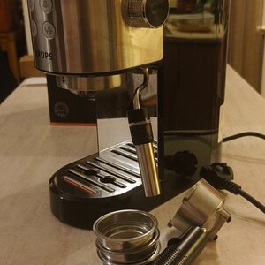 Krups Virtuoso Μηχανή Espresso 1350W Πίεσης 15bar Ασημί
