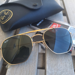 Ray Ban The Marshal II Unisex Γυαλιά Ηλίου με Χρυσό Μεταλλικό Σκελετό και Καφέ Φακό RB3648 9228/33
