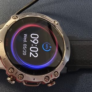 Amazfit Falcon Titanium Αδιάβροχο Smartwatch με Παλμογράφο (Supersonic Black)