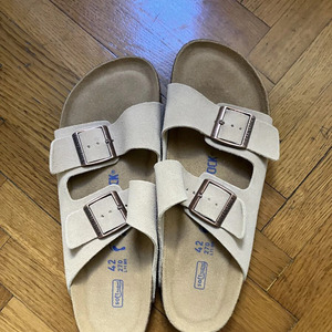 Birkenstock Arizona Soft Footbed Suede Leather Δερμάτινα Ανδρικά Σανδάλια Taupe Regular Fit 0951301