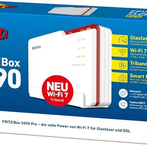 AVM FRITZ!Box 5690 Pro Fiber GPON Wi‑Fi 7 International Version Ασύρματο VDSL2 Modem Router με 4 Θύρες