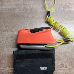 Abus Trigger 350 Κλειδαριά Δισκόφρενου Μοτοσυκλέτας με Συναγερμό & Πείρο 10mm Κόκκινο Χρώμα 23TRI350R