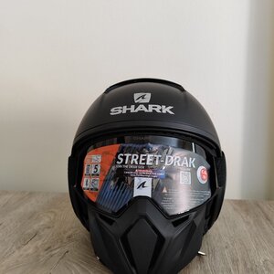 Shark Street Drak Blank Mat Κράνος Μηχανής Jet 1050gr HE3306KMA