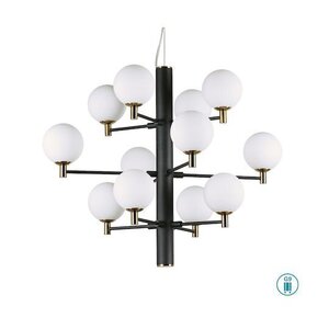 Ideal Lux Copernico Πολυέλαιος 12xG9 Μαύρος 197319
