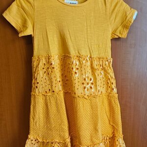 Desigual Raquel Παιδικό Φόρεμα Κοντομάνικο Floral Yellow 22SGVW02-8021
