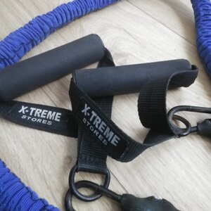 X-Treme Stores Latex High End Tube Λάστιχο Γυμναστικής Σωληνωτό με Λαβές Μπλε
