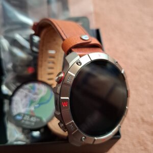 Polar Grit X2 Pro Titan Stainless Steel 49mm Αδιάβροχο Smartwatch με Παλμογράφο (Brown Leather Strap - M/L)