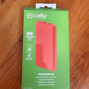 Celly Energy Power Bank 10000mAh με 2 Θύρες USB-A Πορτοκαλί
