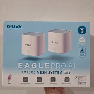 D-Link EAGLE PRO AI M15 WiFi Mesh Network Access Point Wi‑Fi 6 Dual Band (2.4 & 5GHz) σε Διπλό Kit