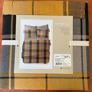 Nef-Nef Homeware Julius Σετ Σεντόνια Μονά 170x270εκ. Yellow / Grey (3τμχ) 031519