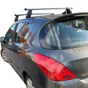 Menabo Μπάρες Οροφής Αλουμινίου για Peugeot 308 (Σετ με πόδια) Ασημί ΜΠ.P308.09