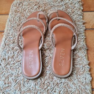 Seven Γυναικεία Σανδάλια Pink Gold Q468D420137M