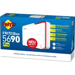 ΚΑΙΝΟΥΡΓΙΟ AVM FRITZ!Box 5690 Pro Wi‑Fi 7 Fiber GPON International Version (20003058) Ασύρματο VDSL2 Modem Router με 4 Θύρες