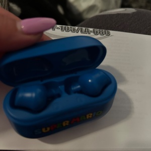 OTL Nintendo Super Mario In-ear Bluetooth Handsfree Ακουστικά με Θήκη Φόρτισης Μπλε