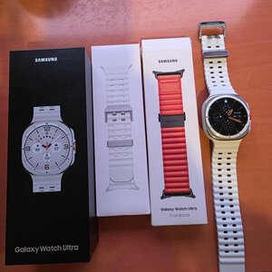 Samsung Galaxy Watch Ultra Titanium 47mm Αδιάβροχο με eSIM και Παλμογράφο (Titanium White) - Εντος Εγγύησης