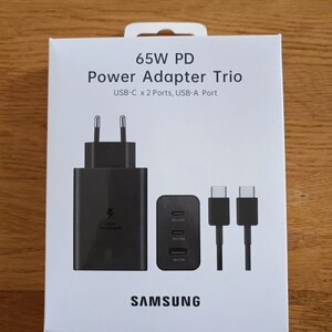 Samsung Φορτιστής Χωρίς Καλώδιο με Θύρα USB-A και 2 Θύρες USB-C 65W Power Delivery Μαύρος (Fast)