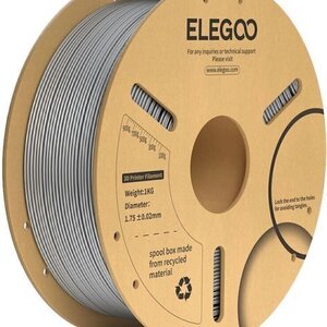 Elegoo PLA+ 3D Printer Filament 1.75mm Space Grey 1kg 1τμχ (Spool)