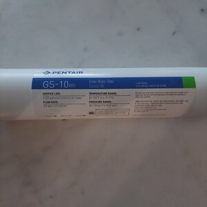 Pentair Ανταλλακτικό Φίλτρο Νερού Ψυγείου από Ενεργό Άνθρακα 5 μm Gs-10ro 62-0019/QC