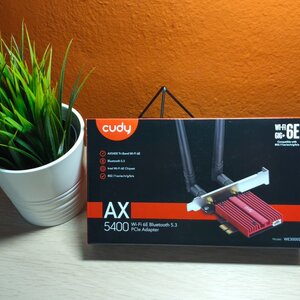 Cudy WE3000S Ασύρματη Κάρτα Δικτύου Wi‑Fi 6E (5400Mbps) PCI-e