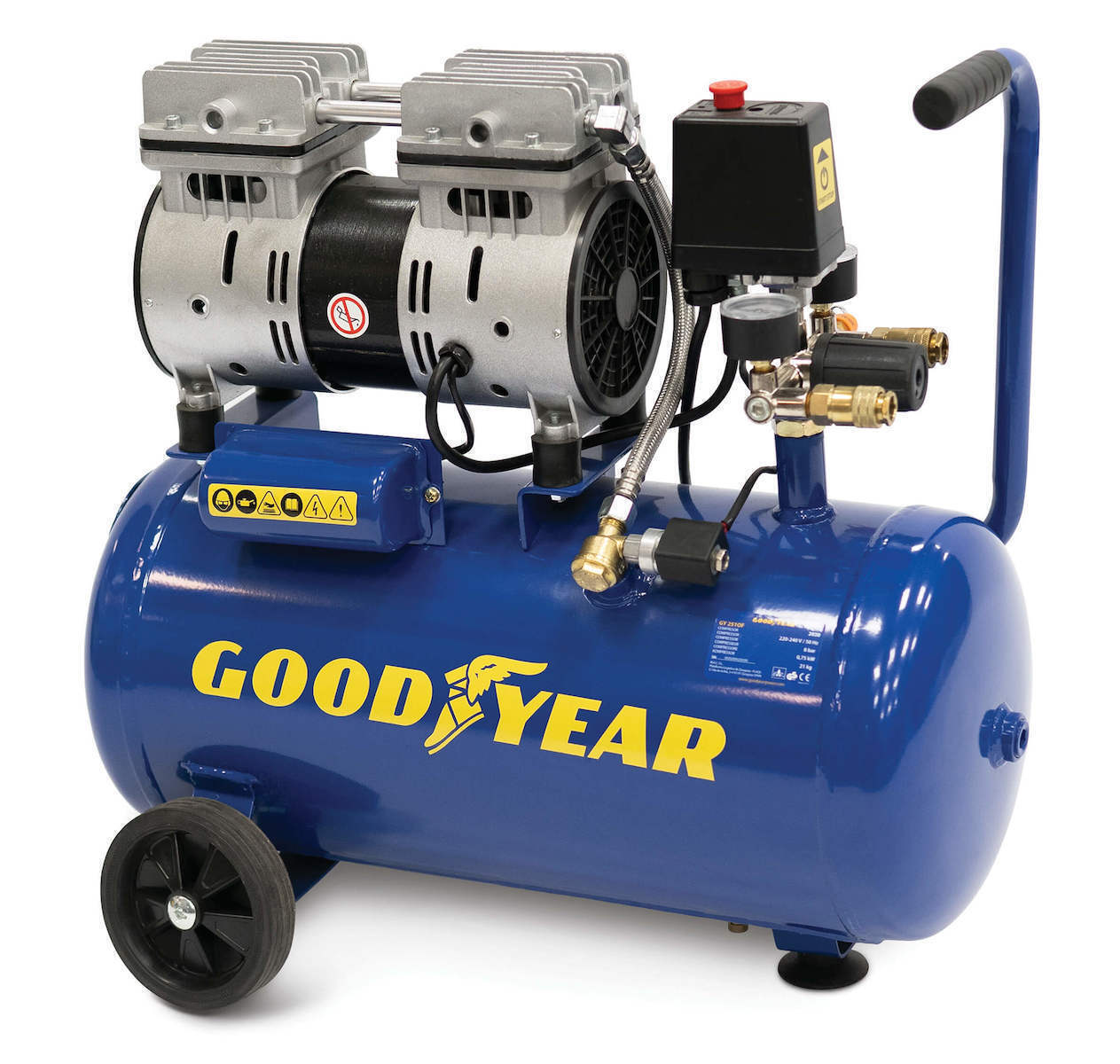 Goodyear GY 251OF Κομπρεσέρ Αέρος με Ισχύ 1hp και Αεροφυλάκιο 24lt ...