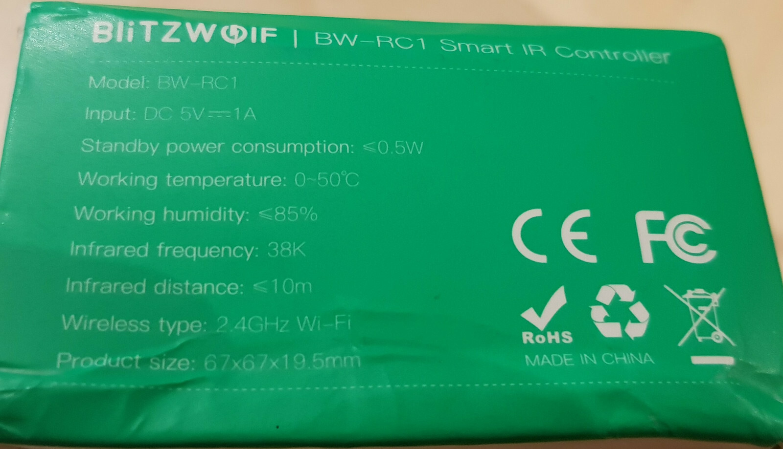 BlitzWolf Smart Hub Kompatibel mit Alexa Schwarz