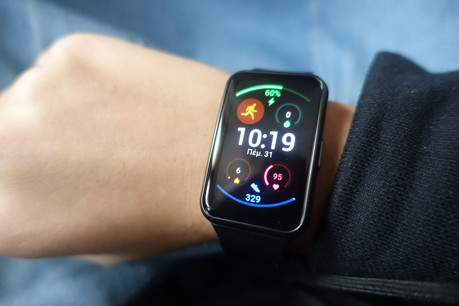 Huawei Watch Fit 46мм Водоустойчив с Пулсомер (Графитно черно)